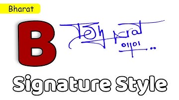 ✅ Bharat Name Signature Style | B Signature Style | Signature Style of My Name Bharat