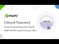 Strip and Truncate Filter in Liquid Programming | Strip Filter | Truncate Filter in Hindi