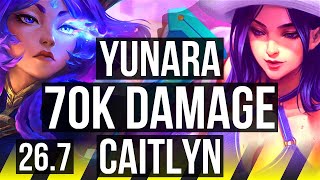 YUNARA & Rell vs CAITLYN & Nautilus (ADC) | 70K damage, Good KDA: 22/3/8 | EUW Grandmaster | 26.7