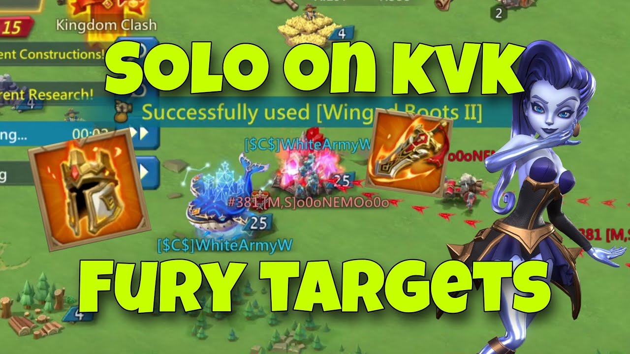 Lords Mobile - Fury targets cant run away. Zeroing them full. KVK solo ...