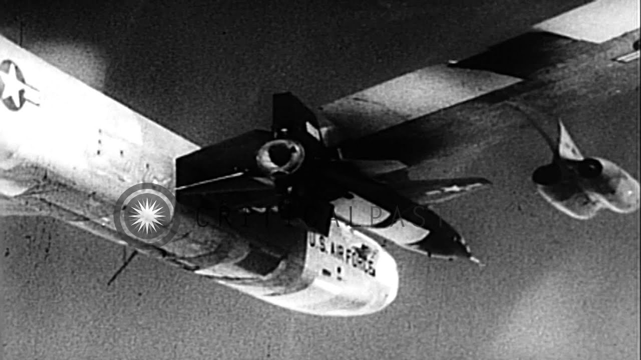 US Air Force Boeing B-52 carrying a X-15 rocket-powered aircraft