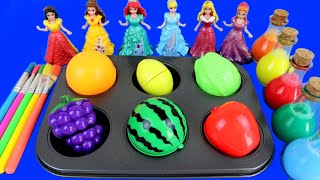 Satisfying Video l DIY | How To Make Rainbow  Pool With Disney Princess ASMR #12 Rainbow Bon Bon