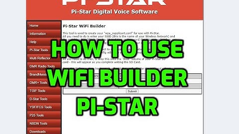 HOW TO USE WIFI BUILDER -PISTAR
