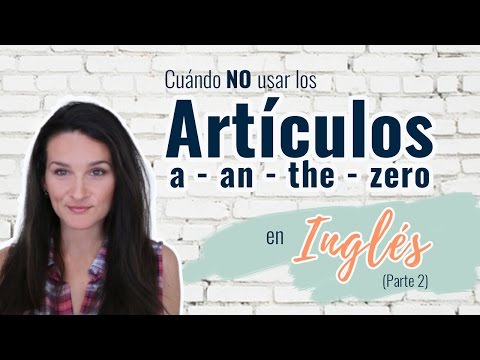 Video: ¿Qué son los sustantivos de artículo cero?