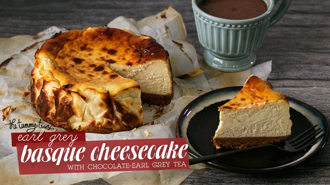 An awesome Earl Grey Basque Burnt Cheesecake + ChocolateEarl Grey Tea