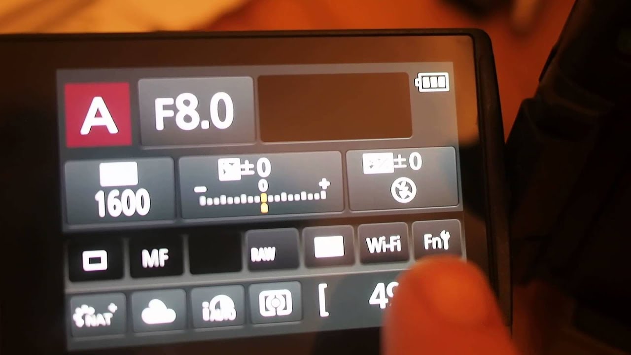 Panasonic GH4 quickmenu system