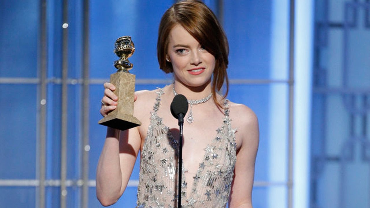 Resultado de imagem para emma stone golden globe 2017 win