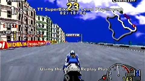 Manx TT Super Bike One Level Playthrough using Action Replay Plus :D #SegaSaturn #Sega #CheatCodes
