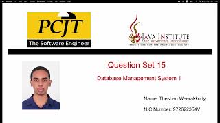 Database Task 15 | Explain how to create a Relationship from the tables created | Theshan Weerakkody