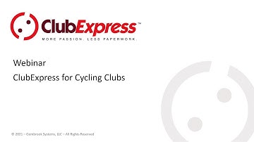 ClubExpress - Webinar - ClubExpress for Cycling Clubs
