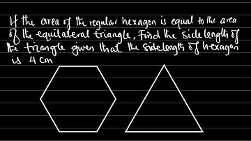 Congruent Areas | How to find the side length of an Equilateral Triangle given Area