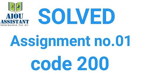 aiou solved Assignment autumn 2020 || code 200 Assignment no.01