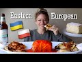 Eastern European Food MUKBANG | Cabbage Roll, Pierogi, Custard Napoleon + Lvivske Beer!