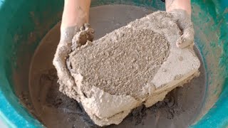 Dusty🔥New Big Bricks crunchy crispy concrete mix sand⏳crumbling in water💦