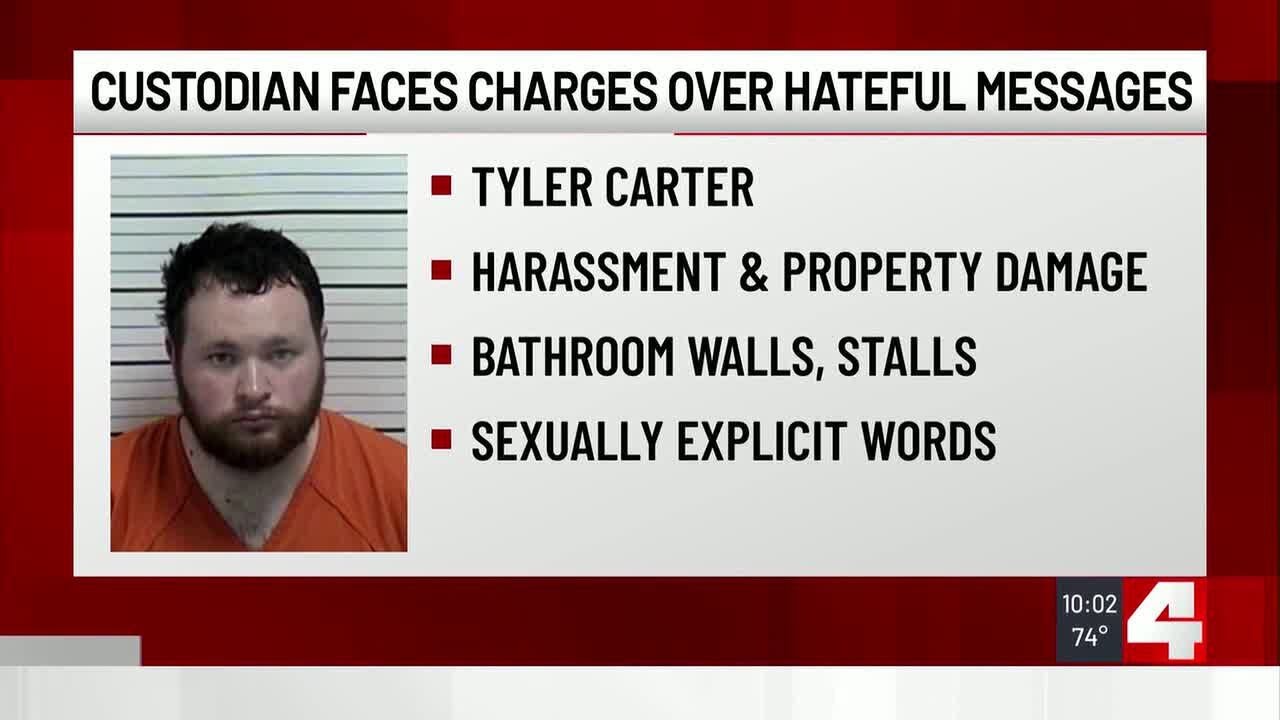 School custodian charged with writing racist, sexual graffiti at Francis Howell High School