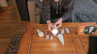 Unboxing Neporal MagixPRO USB+Socket Rechargeable Light Bulbs with Remote