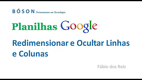 Como ocultar linha no Google planilhas?