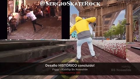 Desafio HISTÓRICO Figgy - Kickflip Bs Noseslide #sessionskatesim #skate #challenge #skateboard #game