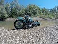 Учимся плавать на мотоцикле Урал м67-36.
