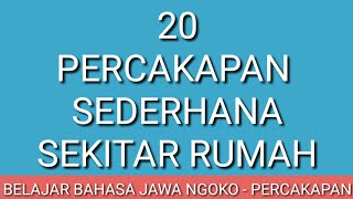 AYO BELAJAR BAHASA JAWA : PERCAKAPAN SEDERHANA