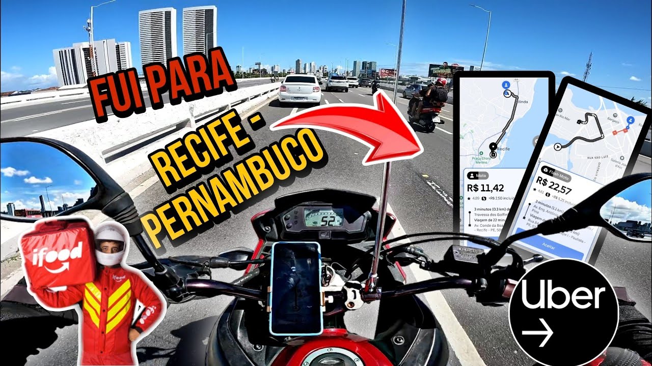FAZENDO UBER MOTO E ENTREGAS EM RECIFE - EPISÓDIO 1