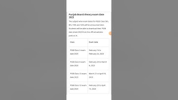 Pseb Final Exam date 2023 | PSEB 5th | 8th | 10th | 12th | Class Datesheet 2023 |