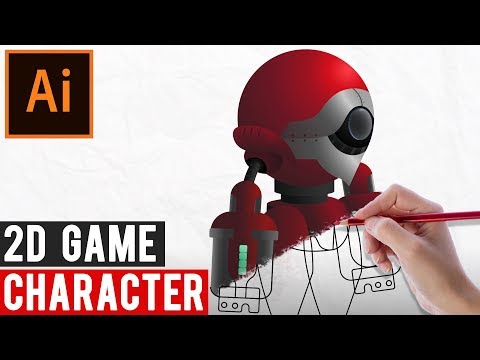 Game Character Design In Adobe Illustrator - Time Lapse - Game Design Adobe Illustrator