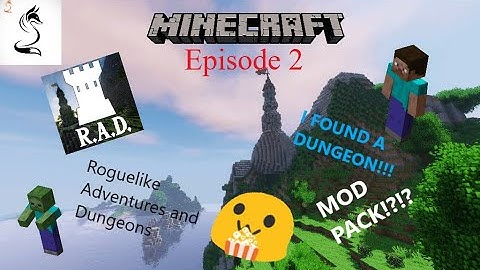 Minecraft - Roguelike Adventures and Dungeons - (Part 2) (I FOUND A DUNGEON)