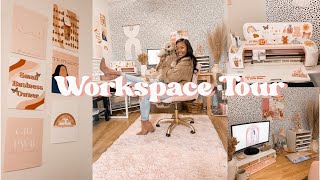 Small Business Workspace TOUR!! | Everything I Use for my Sticker Shop