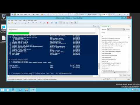 Installing dhcp with powershell