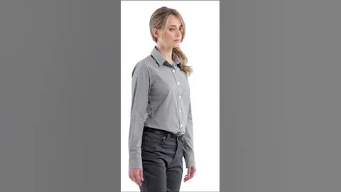 Artisan Collection by Reprime Ladies Microcheck Gingham Long Sleeve Cotton Shirt RP320