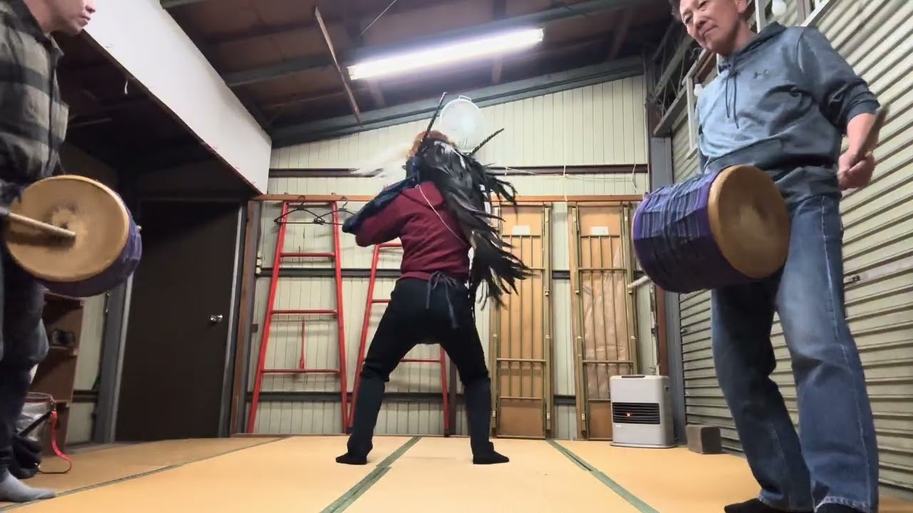 赤塚諏訪神社獅子舞　2026.2.11稽古　1回目