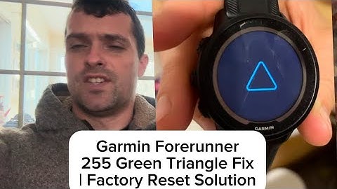 Garmin Forerunner 255 Green Triangle Fix | Factory Reset Solution