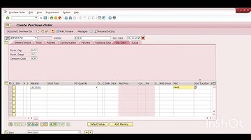SAP MM — Purchase Order Creation (ME21N)