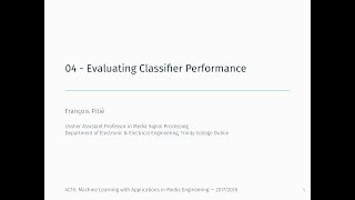 [4c16] 04 - Evaluating Classifier Performance