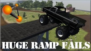 BeamNG Drive Insane Testing Huge Ramp Fails - Insanegaz