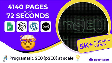 Programmatic SEO (pSEO) At Scale - Generating AI Content for Travel Websites | #SEO #Botpresso