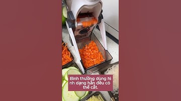 Máy Thái Rau Củ Quả Đa Năng Thái Lát Rau Củ Với 4 Lưỡi Dao Đơn Sắc Bén #shorts