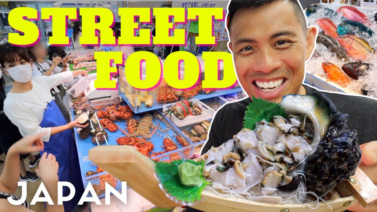 Amazing Japan Street Food Fish Market Tour in Okinawa