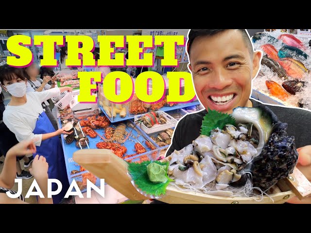 Amazing Japan Street Food Fish Market Tour in Okinawa class=