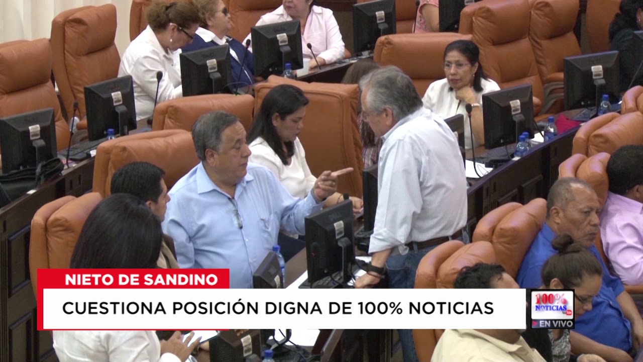 Nieto de Sandino cuestiona posición digna de 100% Noticias tv kanalları