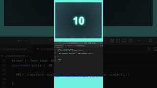 10 Second Countdown Timer Using HTML CSS JavaScript 🔥#shorts  #coding #uidesignlearning #webdesign