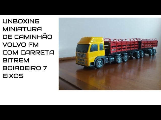 Miniatura VOLVO FH 520 BITREM 9 eixos - Feito de Madeira 