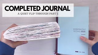 Completed Journal Flip Through Quiet | Hobonichi Cousin Avec Part 1