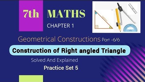 To construct a right angled triangle given the hypotenuse and one side |English| @umaths5809