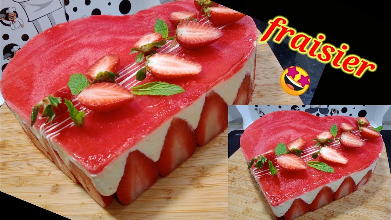 فريزي🍓ولا اروع للمبتدئات سهلة وبسيطة👍fraisier très facile,😍😋