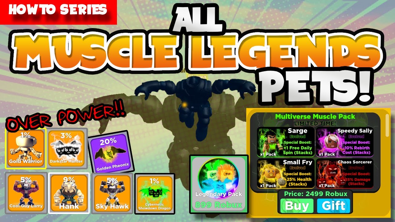 All Muscle Legends Pets! Robux Pets As Well !! Roblox Muscle Legends