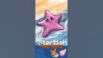 Starfish on beach #timelapse #art #procreate #digitalart