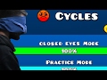Geometry dash  level 9 cycles closed eyes