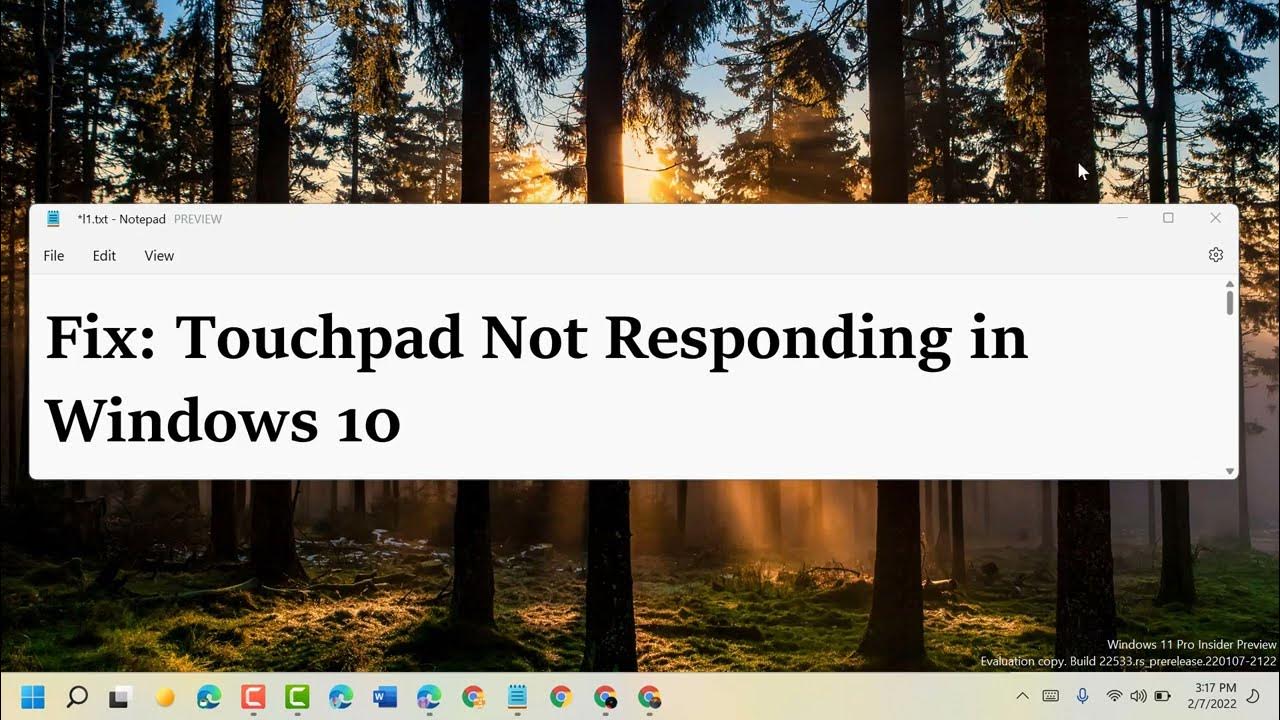 Fix Touchpad Not Responding in Windows 10/11 YouTube